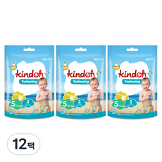 kindoh 游泳用優質褲型尿布, 第5階段, 36片