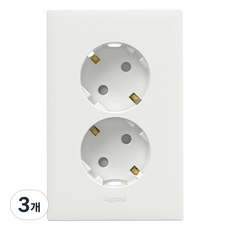 르그랑 아펠라 Simple 2구 매입 콘센트 45도 핀타입 화이트, 3개