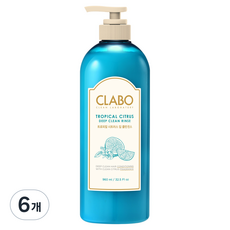 CLABO 딥클린 린스 트로피칼 시트러스 스파클링 후르츠, 960ml, 6개