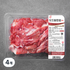 도드람한돈 앞다리 불고기용 1등급 (냉장), 1kg, 4개
