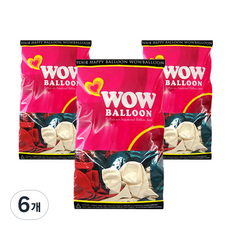 WOW PARTY KOREA 聖誕節 Harmony1 氣球 30cm x 50p, 混合顏色, 6個