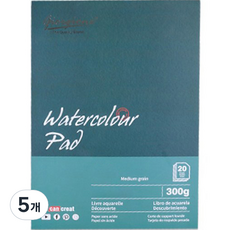 giorgione 素描本水彩油畫丙烯標記畫布黏貼式墊子 水彩專用 高級, 5個