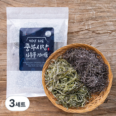 주일 40년외길 중부시장 김종풍 꼬들꼬들 해초 염장 미역줄기 200g + 꼬시래기 200g 세트, 3세트