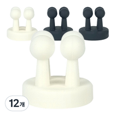 월드크린 모찌 실리콘 칫솔걸이, 12개