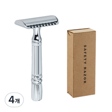 수동 면도기 실버, 4개, 1개입