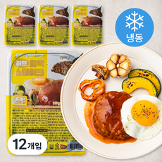 프렙프렙 허브 함박 스테이크 (냉동), 120g, 12개입