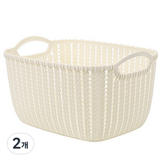 River Green 編織多功能收納籃, 白色, 2個