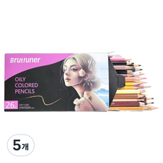 Brutfuner 鄰家大哥 人物素描肖像畫專家用油性色鉛筆, 5個, 26色
