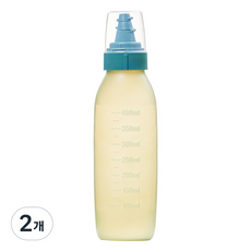 씨밀렉스 액상 가루를 한번에 프리즐 3단 노즐 양념 소스통 그린, 500ml, 2개