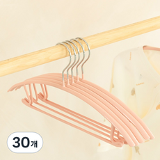 Back to Basics 兒童用防肩角針織防滑塗層衣架, 30個, 粉紅色