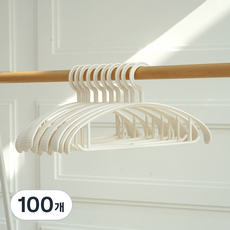 BONOHOUSE 高級加寬耐用防肩角衣架, 奶油色, 100個