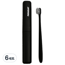 라니핏 소프트 휴대용 칫솔 + 케이스 세트 블랙, 6세트