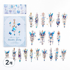 MoCard 手帳裝飾 透明亮點 立體珠寶貼紙 4W100 20入, 2個, 3