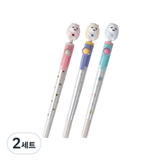 ibis 刺蝟造型中性原子筆 CR11753 3入, 粉色、黃色、藍色, 2組