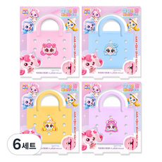 리더스인팜 캐치티니핑 실리콘 참 미니바구니 랜덤발송 + 캔디 세트, 10g, 6세트, 딸기향