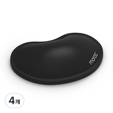 모락 모쿠 소프트 마우스 손목 받침대, 4개, 블랙