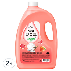 피죤퓨어 뽀드득 주방세제 자몽향, 2개, 3L