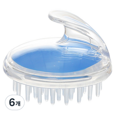 Dimis 可水洗頭皮按摩器 洗髮梳 C0KK6, 大號藍色, 6個