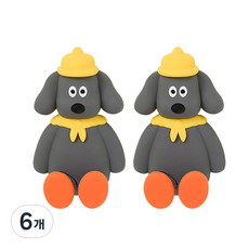 모나구스타 실리콘 칫솔걸이, 블랙, 6개