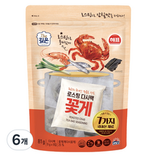 더깊은 로스팅 다시팩 꽃게 9p, 6개, 81g
