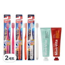 EBISU Master Care牙刷 隨機出貨 3入 + 原味薄荷維他命牙膏 120g + 強效薄荷維他命牙膏 120g 組合, 2套