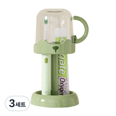 THE ZAKKA Beard 多功能支架牙刷組 均碼, 綠色, 3組