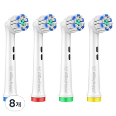 올데이해피 EB-60X 오랄비 전동칫솔 호환용 칫솔모, 8개, 화이트