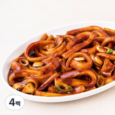 제너럴 납작 누들 밀떡볶이 짜장, 433g, 4팩