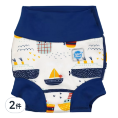 Splash About Happy Nappy Duo 銀離子3D雙層游泳尿布褲 - 海洋探險家, XL ( 13~18k ), 2件