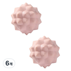 블럭마트 TPR 요가 볼 마사지 싱글, 핑크, 6개