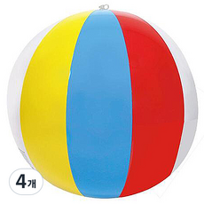 위니코니 색공 비치볼, 40cm, 혼합색상, 4개
