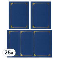 DGRM 高品質燙金獎狀夾 A4, 海軍藍, 25個