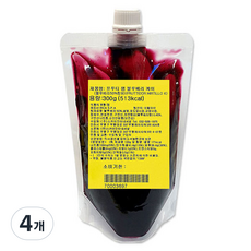 이르카 프루티 잼 블루베리 케이, 300g, 4개