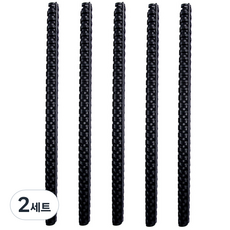 칼 루즈 제본 와이어링 3개입 5p, 8mm, 블랙, 2세트