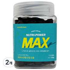 코코브라운 강아지 뉴트리파워맥스 피부 영양제, 뼈/관절강화, 150g, 2개