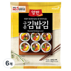Dongwon 東遠 兩班 烤飯捲海苔, 22g, 6個