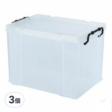 KEYWAY 聯府 耐久14型整理箱, 透明色, 3個