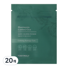 TONYMOLY 魚腥草Cica快速鎮靜90面膜 20ml, 1片, 20片
