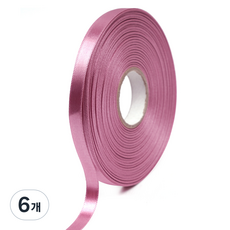 포포팬시 뭉구 프리미엄 유광 단면 공단 리본 10mm, 34 팥색, 6개, 45m