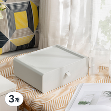 존글로벌 파스텔 모듈 수납함, 그레이, 3개