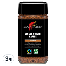 마운트하겐 유기농 온두라스 원두커피믹스, 100g, 3개