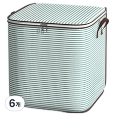 대용량 옷 이불 수납 정리함 140L, 그린, 6개