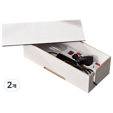 4MERIT 電線整理盒 大, 白色, 2個