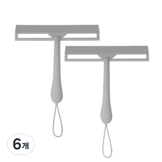 手壓式擠水拖把 + 無痕掛勾組 灰色, 6個