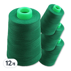 縫紉線 60S/3 5000m, 0908 鮮豔明亮的綠色, 12入