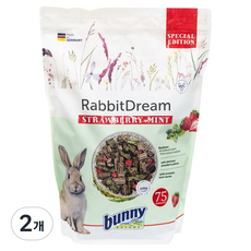 버니네이처 래빗 드림 스페셜 에디션 딸기민트 사료, 2개, 1.5kg