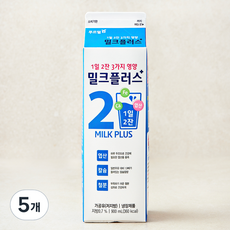 푸르밀 밀크플러스 우유, 5개, 900ml