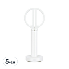 심플 사무용 가위 17cm + 스탠드형 케이스, 화이트, 5세트