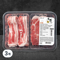 파머스팩 한돈 삼겹살 500g 목심 500g 반반팩 구이용 (냉장), 1kg, 3개