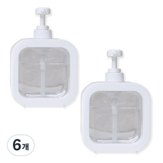 해강코퍼레이션 사각 주방세제 디스펜서, 화이트, 6개